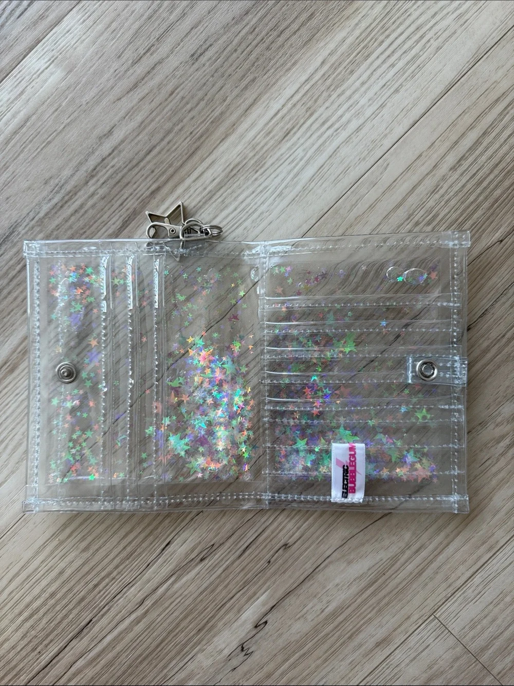 Clear Holographic Star Glitter Card Holder - Unbranded